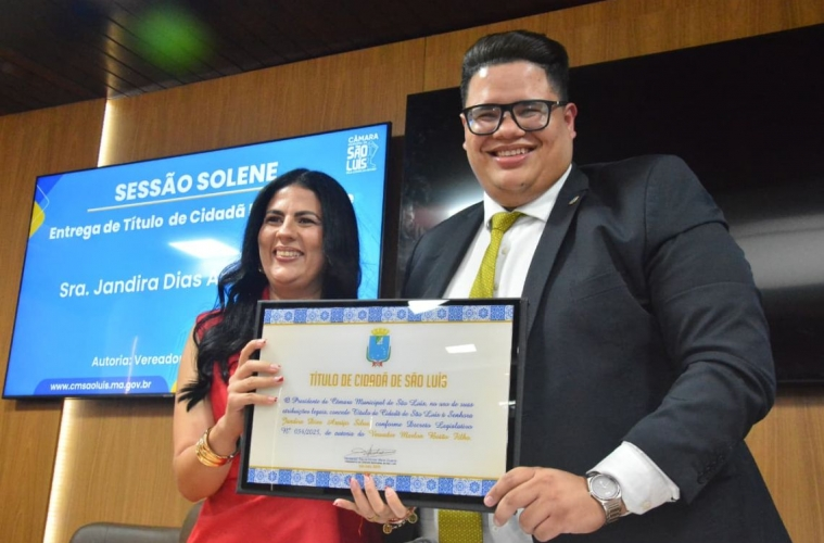 Professora Jandira Dias recebe título de Cidadã Ludovicense na Câmara de São Luís